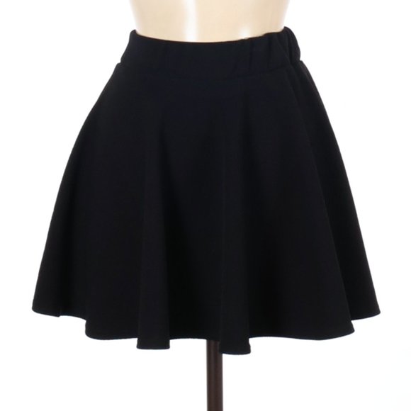 Black Casual Skater Skirt - Picture 1 of 5